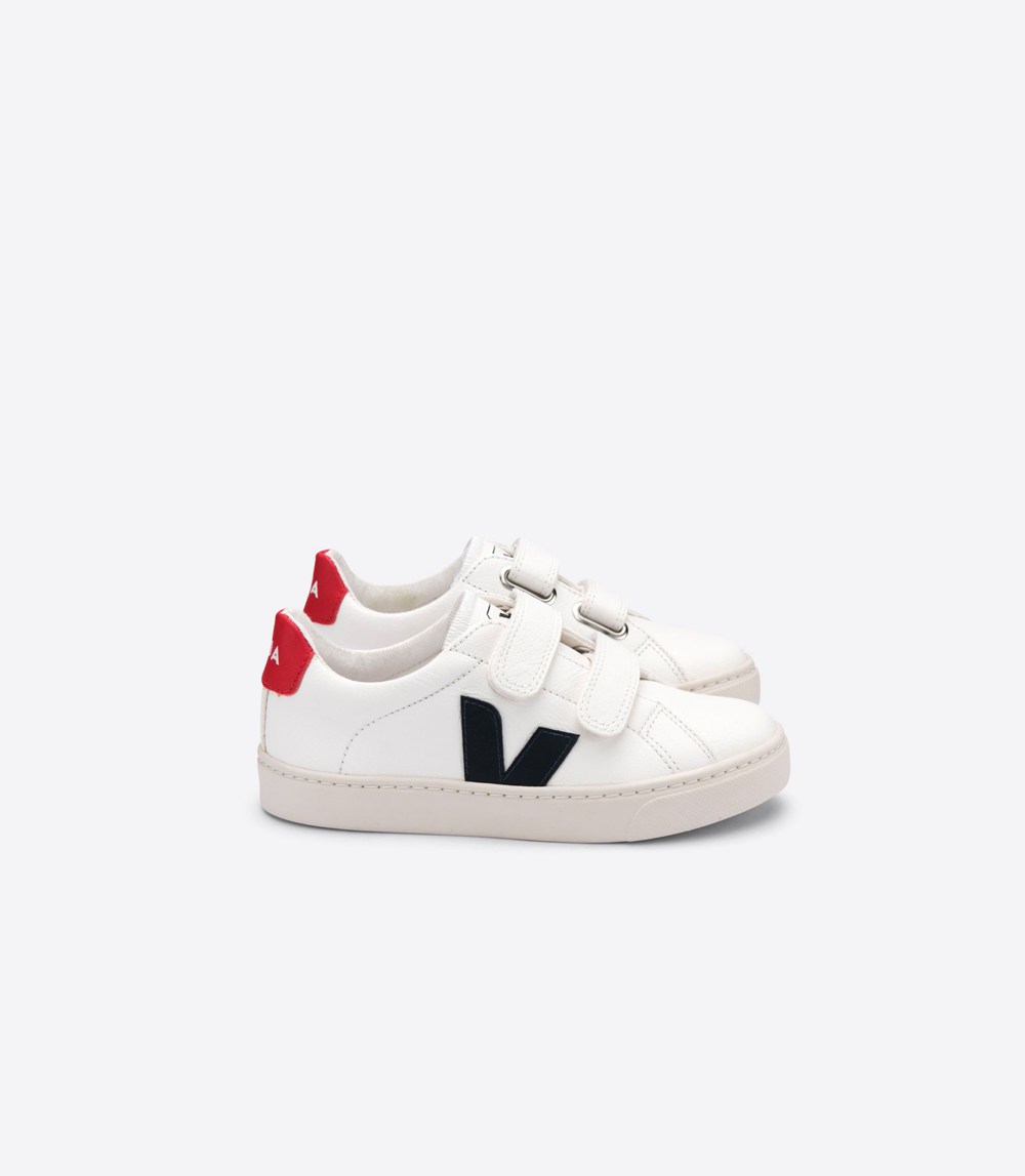 Veja Trainers Kids White - Esplar Velcro Chromefree - DQGY-57216